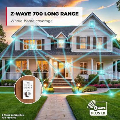Kwikset HomeConnect 620 Z-Wave Long Range Enabled Keypad Smart Lock Convenient Keyless Entry, Customizable User Codes, Ring Alarm Compatible, Hub Required, Sold Separately Polished Chrome Contemporary