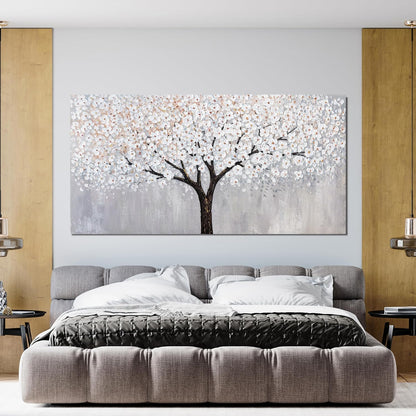 Canvas Wall Art Decor Artwork for Walls Black and White Wall Art Decor Tree of Life Wall Art for Living Room Vintage Tree Flower Wall Art Decorations Prints for Room Home Office Wall Decor 24"X48"