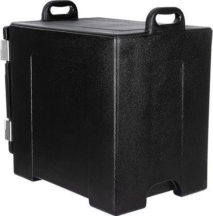 Carlisle FoodService Products Insulated Food Pan Carrier and Warmer, Front-Loading with Handles, Holds 5 Full or 10 Half 2.5" Pans (Sold Separately) with Rugged PE Shell and PU Insulation, Black
