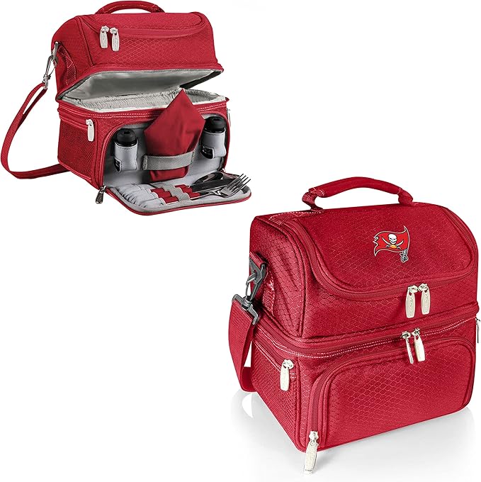 PICNIC TIME NFL unisex-adult NFL Pranzo Lunch Bag, Insulated Lunch Box with Picnic Set, Lunch Cooler Bag