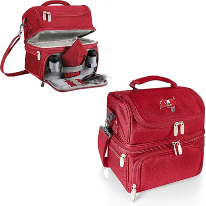 PICNIC TIME NFL unisex-adult NFL Pranzo Lunch Bag, Insulated Lunch Box with Picnic Set, Lunch Cooler Bag