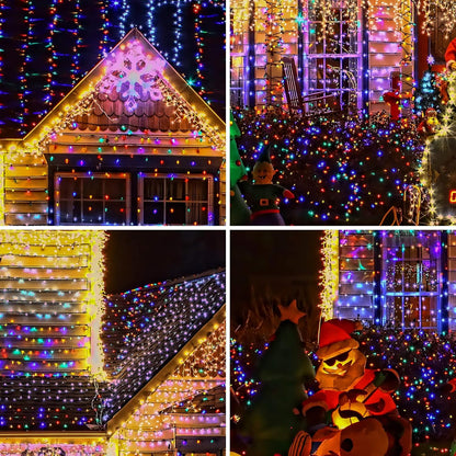 Green Wire,Multicolor,Incandescent Bulb 300 Mini String Lights for Indoor Christmas Tree Garland Birthday Wedding Party Festival Decoration