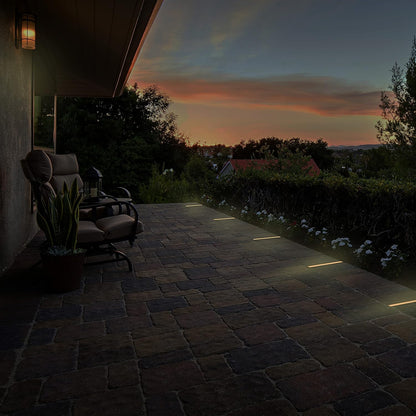 LUMENGY Paver Light Slim 0.5x12 Inch (0.55 x 11.8) Glare-Free Steel Lighting for Pavers, Brick, Walls, Driveways, Walkways & Pathways, 2700K Warm White, Waterproof, Drive-Over, Weird 12V AC/DC