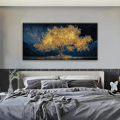 Tsomzxng Canvas Wall Art Decor Modern Large Wall Art For Living Room 29 X 58 Inches Gold Tree Of Life Abstract Wall Decor Paintings Picture For Bedroom Dining Room Home Office Artwork