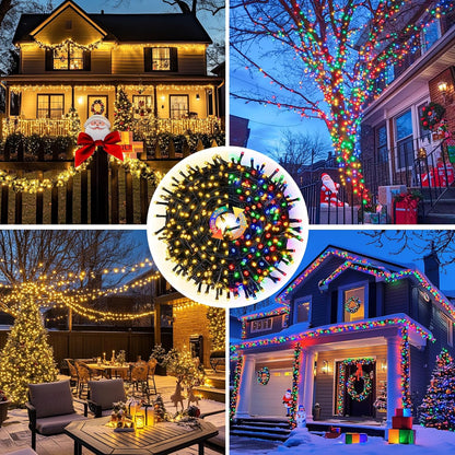 JMEXSUSS Color Changing Christmas Lights, 66ft 200 LED Warm White & Multicolor String Lights Outdoor Waterproof with Remote, Connectable Christmas Tree Lights Plug in for Indoor Xmas Decor