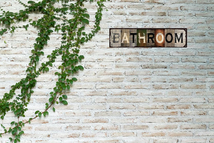 Vintage Tin Sign Retro Metal Bathroom Signs Stylish Wall Art Plaques Gift for Home Decor Bathroom Kitchen and Gothic Wall Decor or as a Classic Poster 16x4 in
