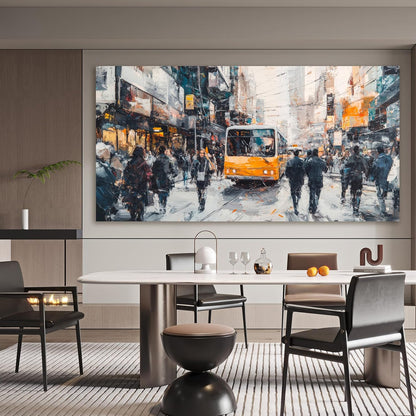 AIXMGSJS Canvas Wall Art Decor Large Wall Art for Living Room Modern Oversized Wall Art Prints Abstract Canvas Art Wall Decor City Life Pictures Decorations Artwork for Walls Home Room Decor 29"X58"