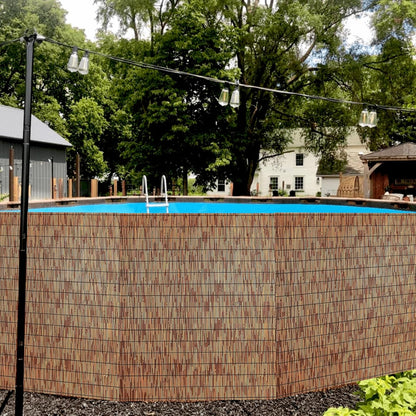 Bamboo Privacy Fence, Light Russet Bamboo Reed Fencing 6ft High, Decorative Reed Rolls Privacy Screens for Patio Garden Balcony Backyard Outdoor, 6 x 6 FT