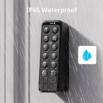 SwitchBot Wi-Fi Smart Lock with Wireless Keypad, Keyless Entry Door Lock for Front Door, Electronic Smart Deadbolt, Remote Control, Fits Your Existing Deadbolt in Minutes, IP65 Waterproof