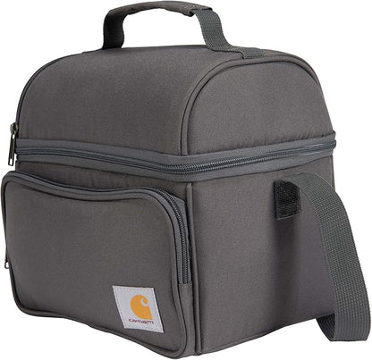 Carhartt Camping Cooler, Worksite Lunchbox, Soft Shell Lunch Bag for Construction Sites, Work and Everyday Use, Gray