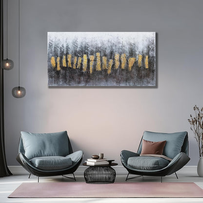 Belmrxne Abstract Art Black and Gold Wall Art Modern Art Wall Decor Trendy Canvas Painting for Living Room Bedroom Dining Room Office Home Decor 20x40 inch
