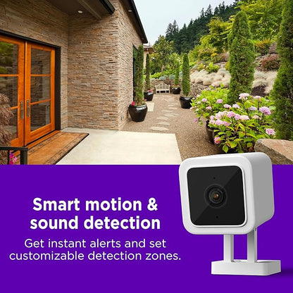 Roku Outdoor Camera for Home Security - IP65 Weather Resistant Wired Security Camera with 1080p HD Night Vision, Works with Alexa & Google, Motion & Sound Detection - 90-Day Subscription Included
