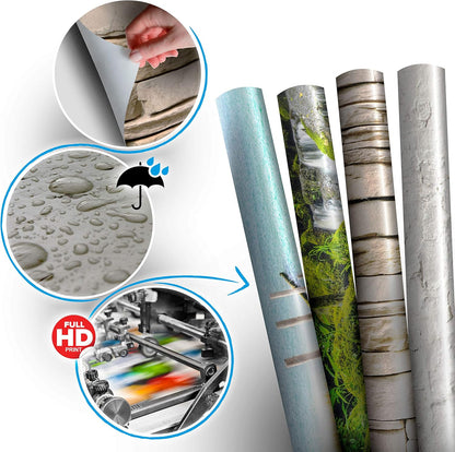 artgeist Wall Mural Leaves 77x55 in - XXL Peel and Stick Self-Adhesive Wallpaper Removable Large Sticker Foil Wall Decor Print Picture Image Design Nature Botanical Plants Palm Abstract b-C-0861-a-a