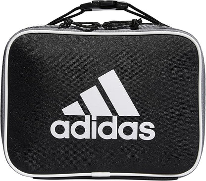 adidas Unisex Foundation Insulated Lunch Bag, Black/White, ONE SIZE