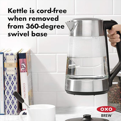 OXO Brew Cordless Glass Electric Kettle - 1.75 L