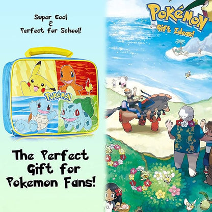 Pokemon Insulated Lunch Bag - Pikachu Lunch Case for School, Travel, Days Out (Yellow/Multi)