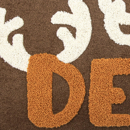 Embroidered Deer Christmas Pillow Covers 12x20, Cute Embroidered Throw Pillow Covers Christmas Decorations Holiday Pillows for Home Couch,Brown/Pumpkin