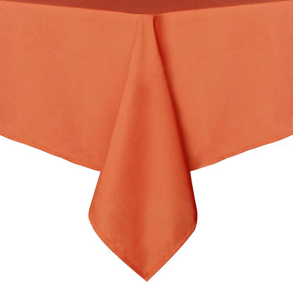 sancua Square Tablecloth - 54 x 54 Inch - Stain and Wrinkle Resistant Washable Polyester Table Cloth, Decorative Fabric Table Cover for Dining Tables, Buffet Parties and Camping, Orange