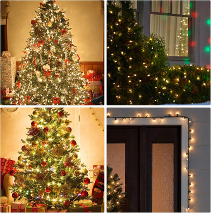 Dazzle Bright Warm White Christmas Mini String Lights, 20FT 100 Count Incandescent Waterproof Fairy Lights Plug in, Connectable Christmas Decorations for Indoor Outdoor Home Party Garden Yard