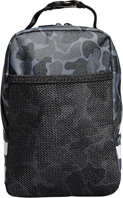 adidas Unisex Santiago Lunch Bag, Insulated School Food Container Box Discontinued, Nomad Camo Grey/White/2.0, One Size