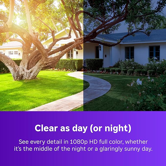 Roku Battery Camera Plus for Home Security - New 2025 Weather-Resistant Outdoor & Indoor Wireless Camera & Pet Monitor with 1080p HD & Two-Way Audio - 4X Rechargeable Battery Capacity (Pack of 2)