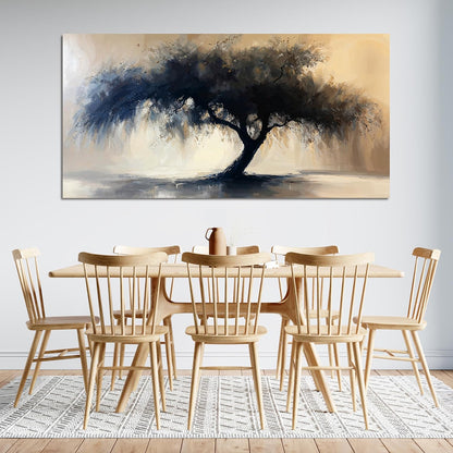Abstract Wall Art Decor Modern Large Canvas Art Wall For Living Room Black Tree Of Life Wall Art Black Abstract Minimalist Wall Art Canvas Prints Art Work For Home Kitchen Office Wall Decor 24" X 48"