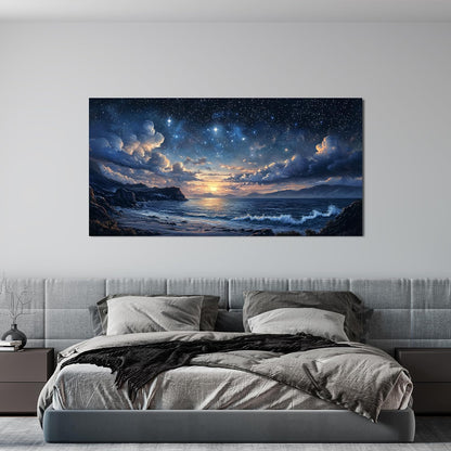Canvas Wall Art Decor Large Wall Art Pictures for Living Room Canvas Art Wall Decor Landscape Coastal Wall Art Prints Green Artwork for Walls Beachside Art Work for Home Office Wall Decor 24" x 48"
