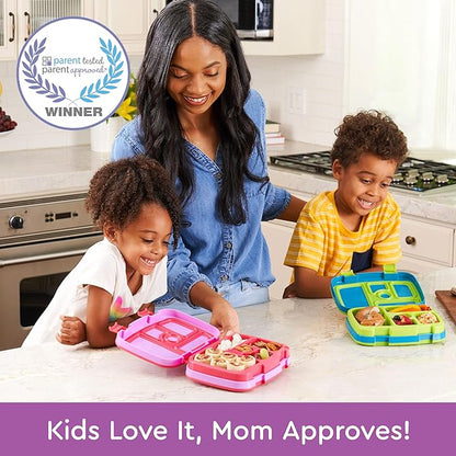 Bentgo Kids Prints Leak-Proof, 5-Compartment Bento-Style Kids Lunch Box - Ideal Portion Sizes for Ages 3-7, Durable, Drop-Proof, Dishwasher Safe, & PFAS & BPA-Free Materials (Fairies)