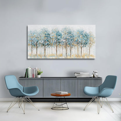Belmrxne Tree Wall Art Blue and Black Wall Decor Trendy Canvas Painting Designer Artwork for Living Room Bedroom Dining Room Office Home Decor 24x48 inch