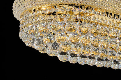 Rectangular Crystal Chandeliers for Dining Room,10 Lights Adjustable Height Oval Crystal Ceiling Light Fixture for Kitchen Island, Gold Finish, L36''