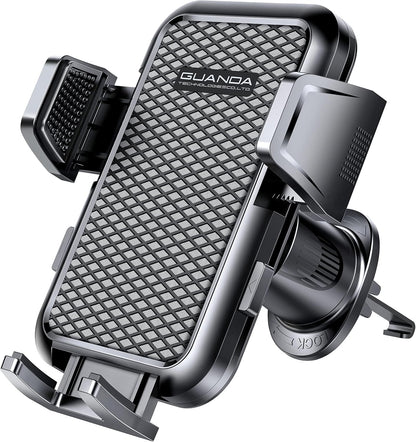 Car Phone Holder Mount for Air Vent, [Never Shake Hook Clip] 360° Adjustable Vent Clip, Compatible with Big Phones,Thick Cases, Phone Holders for Your Car–Fits iPhone, Samsung and Android