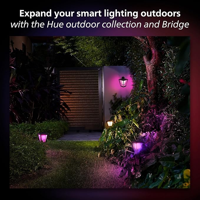 Philips Hue Calla Outdoor Smart Pathway Light White & Color Ambiance LED Walkway Lights - Low Voltage Lighting Requires Bridge and Power Supply Control with App and Voice - Weatherproof (Pack of 6)