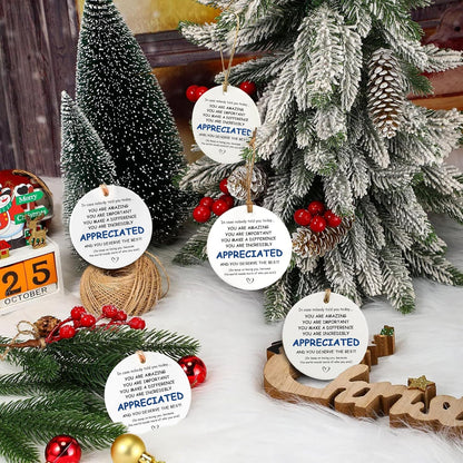 Thank You Gifts for Women & Men - 10 Pcs Appreciation Gift Set for Coworkers - Ceramic Ornament Set