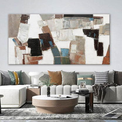 Abstract Wall Art Large Canvas Wall Art Decor Modern Wall Art Decor Minimalist Geometric Line Wall Decor Artwork for Walls Textured Wall Art Prints For Room Living Room Bedroom Office Wall Decor 29"X58"