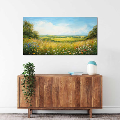 Canvas Wall Art Decor Modern Landscape Wall Art For Living Room Green Botanical Wall Art Artwork For Wall Green Floral Wall Decor Canvas Prints Art Work For Home Kitchen Office Decor 20" X 40"