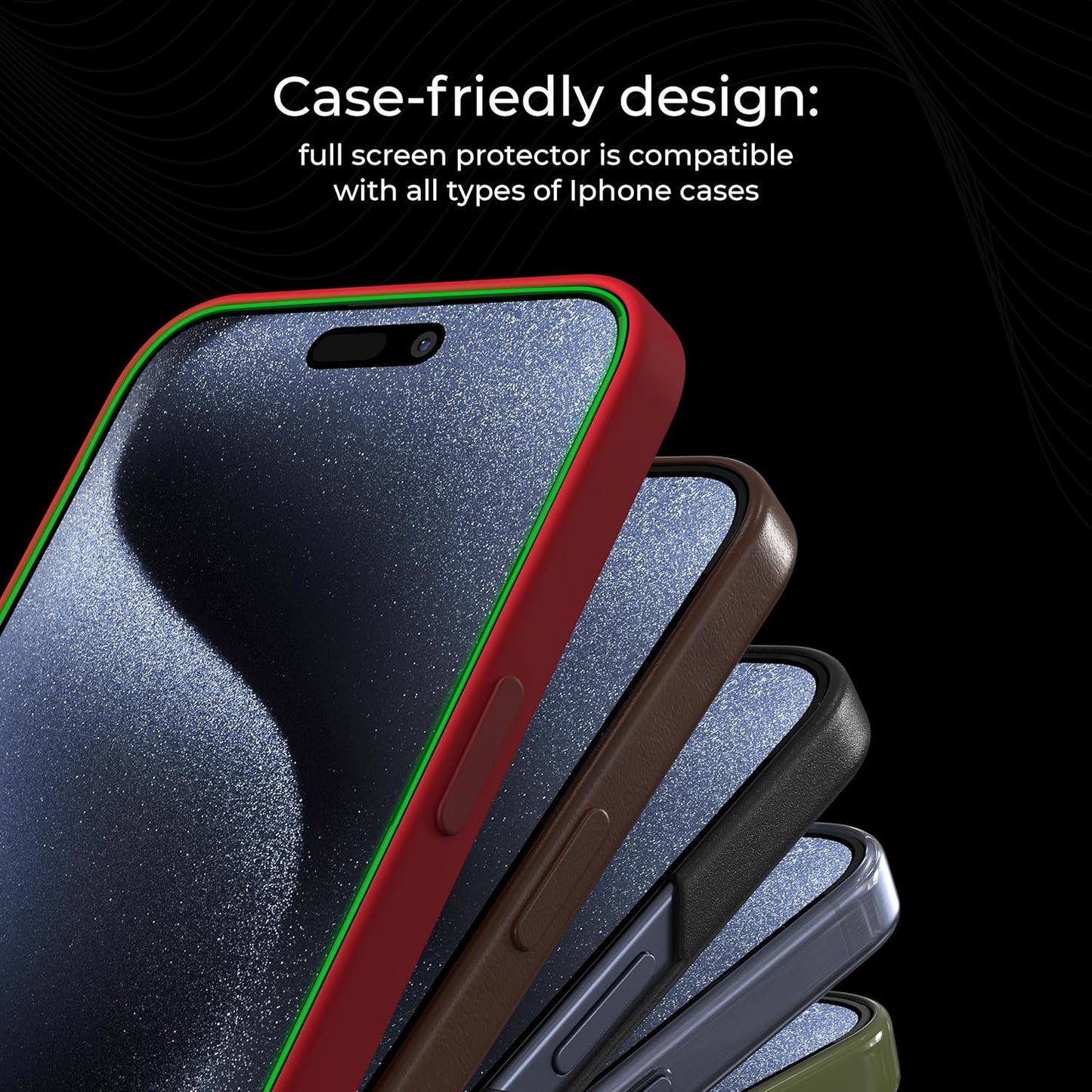 Deppa |2 Pack| Anti-Blue Light Screen Protector for iPhone 14 Pro (6.1')| Scratch Resistant Tempered Glass | 3D Edge to Edge Coverage | Easy Installation Kit | Eye Safeguard TÜV Certified