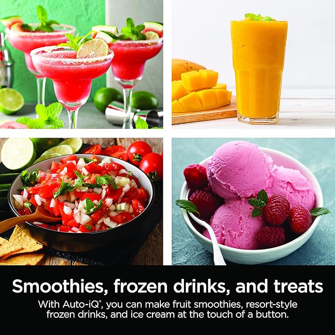 Ninja Professional Plus Blender | Max Power Smoothie Blender, Ice Cream Maker, Frozen Drink Mixer & Margarita Machine | 3 Auto IQ™ Presets, 1400 W, 72oz Total Crushing Pitcher | Dark Grey, BN701