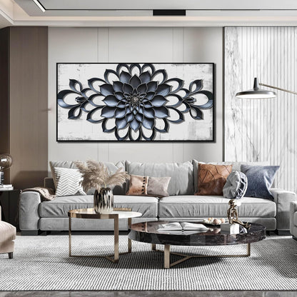 Modern Wall Art for Living Room Large Size - Minimalist Flower Canvas Wall Art for Bedroom - Large Picture Frames for Wall Size 29" x 59"