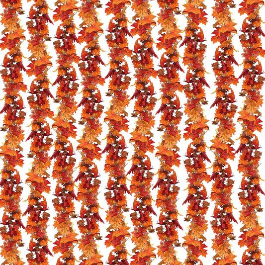 CQURE 40 Pack Fall Leaf Garland, Total 236Ft Artificial Fall Vines Autumn Garland Fall Maple Leaves Thanksgiving Decor for Home Wedding Fireplace Party