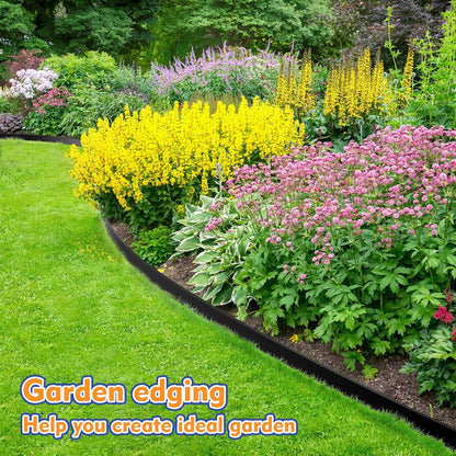 2 Inch x 66 FT (Multiple Sizes Available) Landscape Edging, Garden Edging Borders with 70pcs Upgrade Stakes, Flexible No Dig Plastic Garden Border for Lawn, Landscaping, Flower Beds, tree and Yard