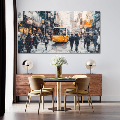 AIXMGSJS Canvas Wall Art Decor Large Wall Art for Living Room Modern Large Wall Art Prints Abstract Canvas Art Wall Decor City Life Pictures Decorations Artwork for Walls Home Office Decor 24" X 48"