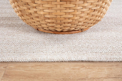 CAMILSON Indoor and Outdoor Runner Rug Off-White Herringbone Seagrass Boho Design Easy-Cleaning Non Shedding Fiber Living Room Bedroom Garden Patio and Kitchen Washable Outside Carpet Alfombras (2x7)
