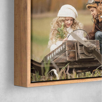 Personalized Custom Canvas Prints: Photo On Canvas (Light Brown, 16X24) Transform Your Photos into Stunning Framed Wall Art Digitally Printed Photo To Canvas Ideal for Home Decor, Gifts Keepsakes.