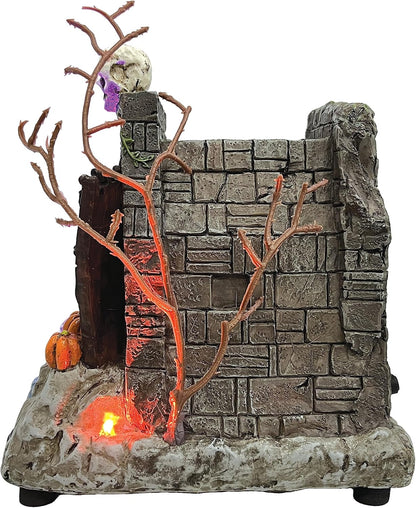 Animated Drainpipe Ghoul Halloween Figurine | Spooky Town Collection Accessories with Multi-Color LED, Motion and Sound for Halloween Decorations | 8.66 Inch