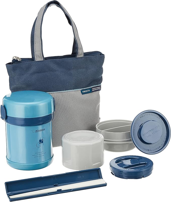 Zojirushi SL-MEE07AB Ms.Bento Stainless Lunch Jar, Aqua Blue