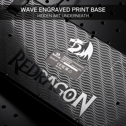 Redragon K516 Shiva TKL Wired RGB Membrane Gaming Keyboard, 87 Keys Mechanical-Feel Keyboard w/Smooth Linear Switch, On-Board Macro & Dedicated Multimedia Keys, 16.8M RGB Backlit, Software Supported
