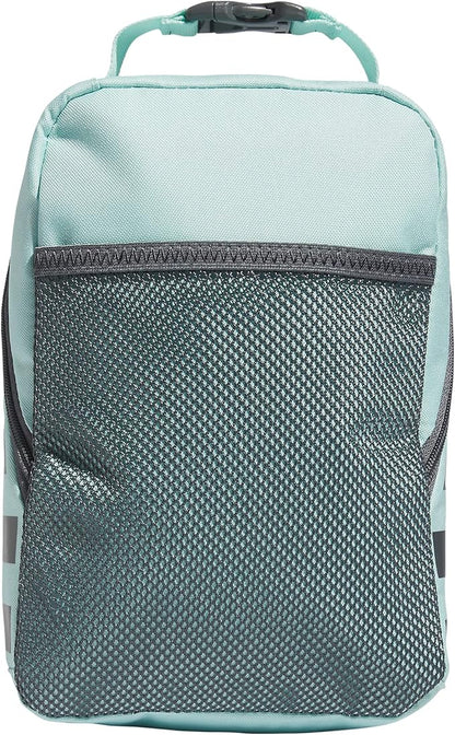 adidas Unisex Santiago Lunch Bag, Insulated School Food Container Box Discontinued, Semi Flash Aqua Blue/Onix Grey/2.0, One Size