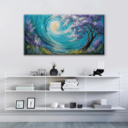 Purple Tree Abstract Wall Art Living Room Painting Abstract Wall Decor Modern 24" X 48" Canvas Art Wall Decor Canvas Prints Artwork Pictures For Bedroom Kitchen Artwork