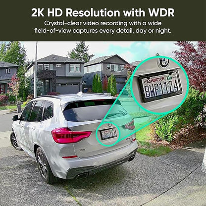WYZE Solar Cam Pan (Flagship Model), Security Cameras Wireless Outdoor, 2K 360° Pan-Tilt Battery Powered 2.4GHz Wi-Fi Cameras for Home Security, AI Motion Detection, Color Night Vision, No Blind Spots