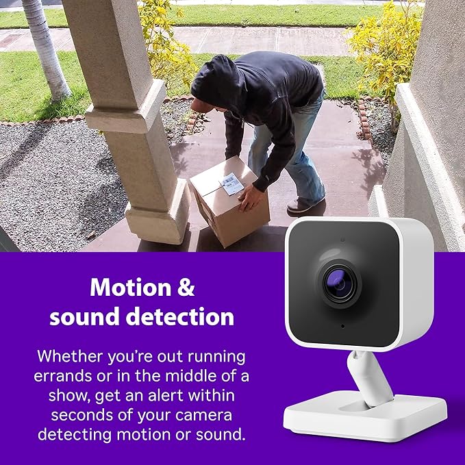 Roku Outdoor Camera - Home Security - IP65 Weather Resistant Wired Security Camera & Pet Monitor with 1080p HD Night Vision, Compatible with Alexa & Google, WDR, Motion & Sound Detection (Pack of 4)
